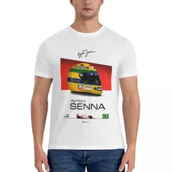 Stylish Men's T Shirt Ayrton Senna Awesome Tee Shirt Short Sleeve Round Neck T-Shirts 100% Cotton Gift Tops