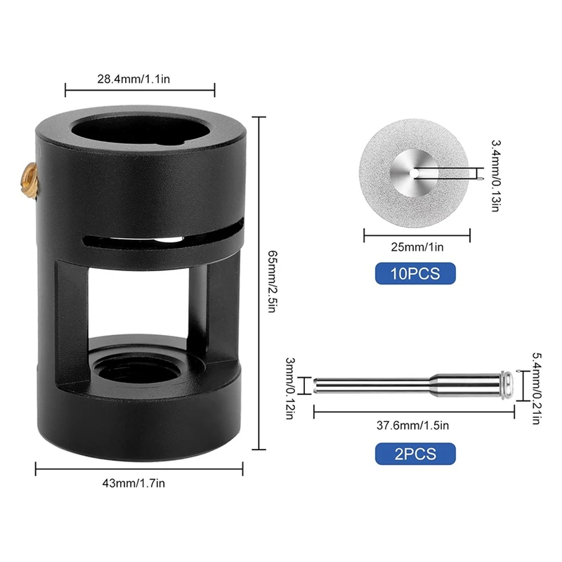Outil de tête de broyeur de tungstène de soudage d\'affûteur en aluminium chaud, tête de broyeur d\'affûteur d\'électrode de tungstène pour le soudage