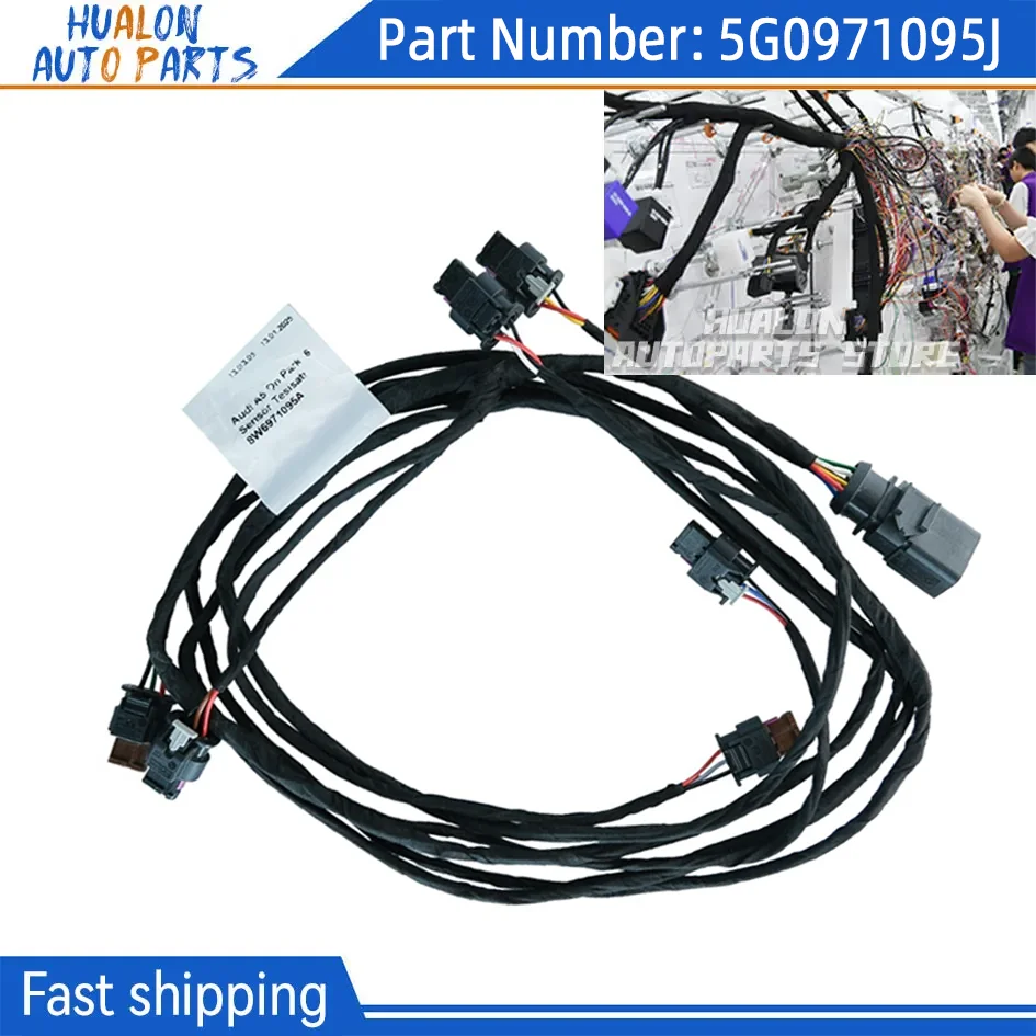 5g0971095j amortecedor dianteiro pdc sensor cablagem para vw golf mk7 2013 + para golf vii sensor de estacionamento tear 5g0971095e 5g0971095a