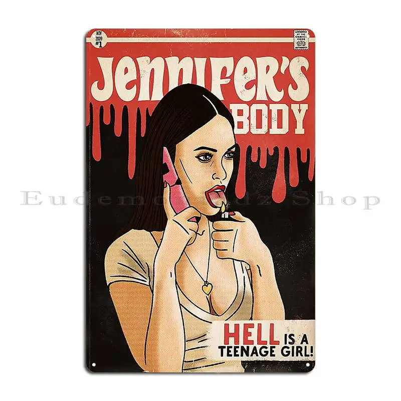 Jennifer S Teenage Girls Metal Plaque Wall Cave Wall Mural Wall Cave Decoration Designer Tin Sign Poster