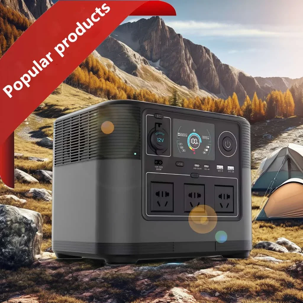 Hot Sale Portable Power Station Outdoor Camping High-Capacity Fast Charge Household Solar Generator Built-In Flashlight US Plug