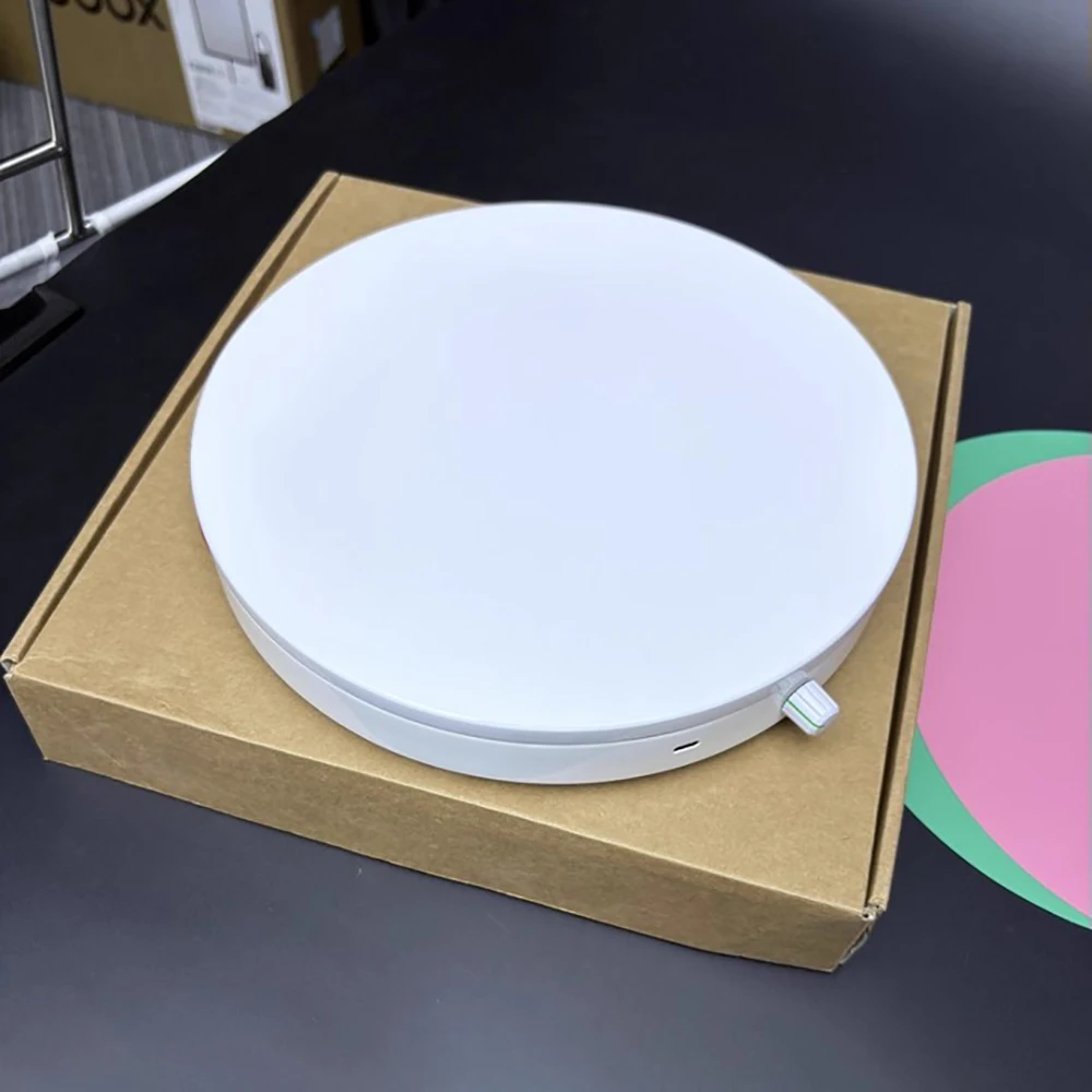 Electric Turntable - 360° Rotating Display Stand, Silent Motor, Adjustable Speed