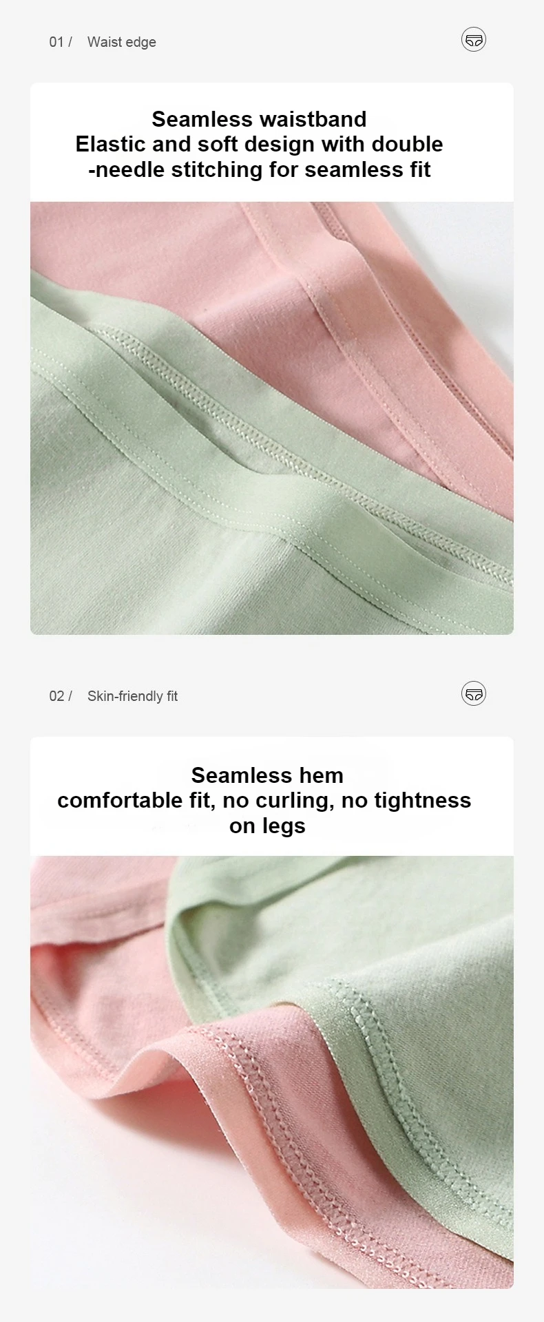 Japanese Women Cotton Underwears Students Briefs Sexy Cute Girls Lingerie Solid Mid-waist Female Panties Plus Size Underpants