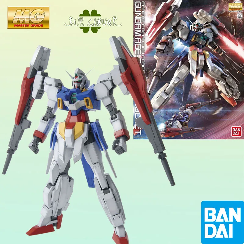 

Bandai Original MG Gundam AGE-2 Double Bullet AGE-2DB 1/100 Anime Action Figure Assembly Model Toys Gifts For Children GUNDAM