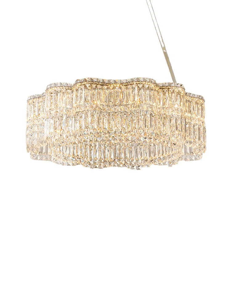 

Italian high-quality light luxury crystal chandelier restaurant light simple atmosphere home restaurant chandeliereye protection