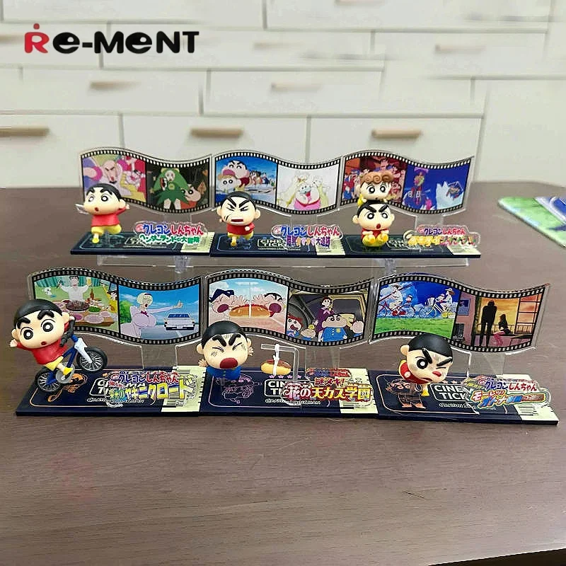 

Re-Ment Crayon Shin-Chan Movie Scene слепая коробка мини-фигурка Коллекционная акриловая доска Декор для детей и офиса подарки на день рождения