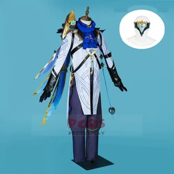 Dottore Genshin Impact Cosplay Costume Fatui Harbinger The Doctor Game Outfits Earring Mask Set