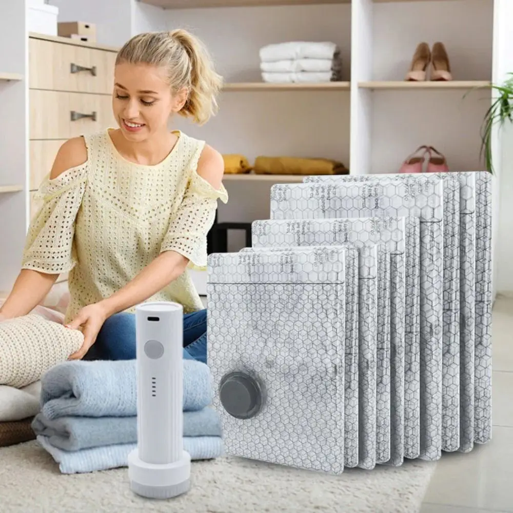Geschenke Tragbarer Vakuum-Kompressionsbeutel, multifunktionale, feuchtigkeitsbeständige Vakuumverpackungsbeutel, Reise-Aufbewahrungstasche mit großer Kapazität
