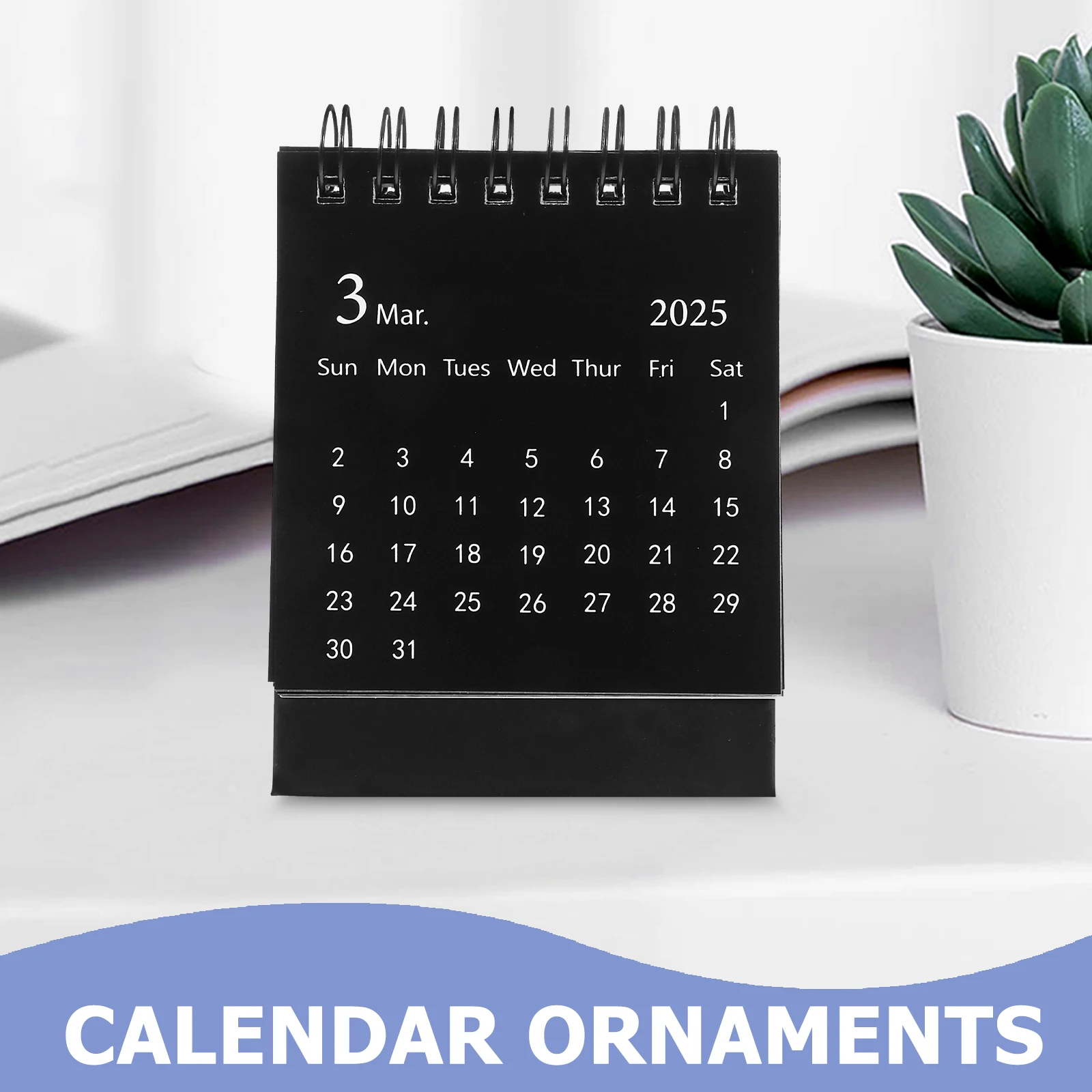 

2025 Mini Desk Spiral Desktop For Office Home Small Space Thick Paper Flip Calendar Organizer Plan Daily Schedule Events