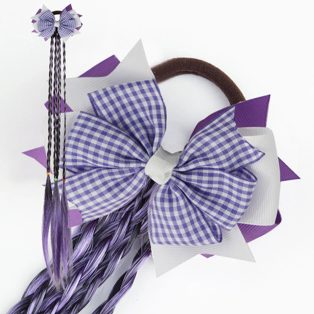 NEW Plaid Bows 4INCH School Hair Bows First Day Gingham Ribbon Stacked Bow Hair Clip Hairpin For Baby Girl Accessories
