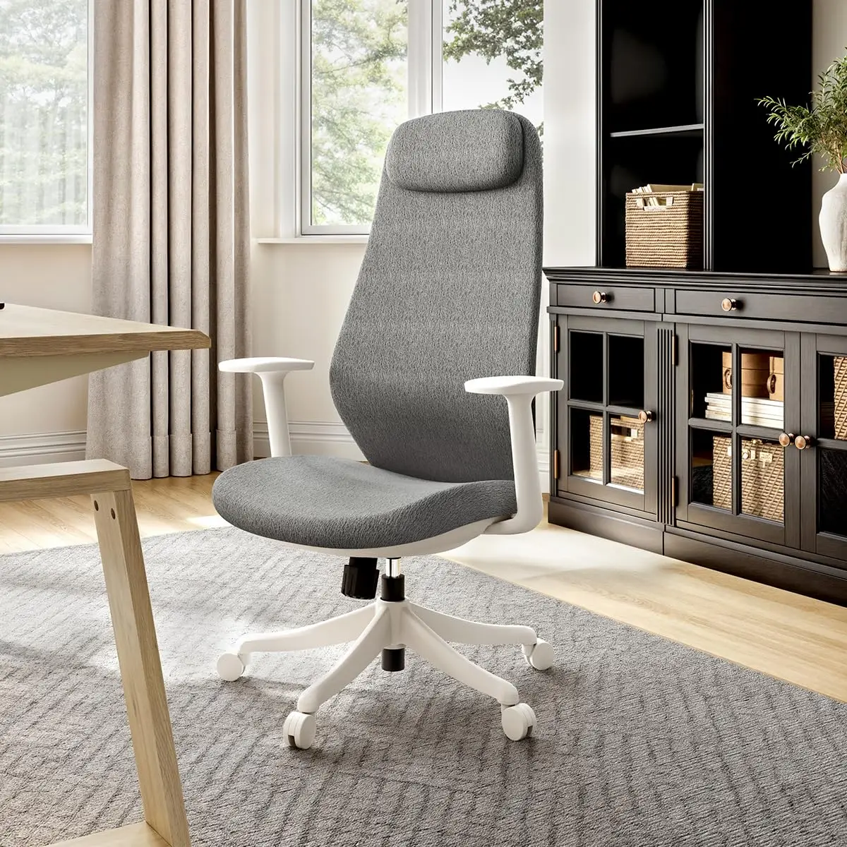 Mesh Office Chair Ergonomic High Back Adjustable Headrest & Lumbar Support Desk Chair with Arms Wheels, Customized