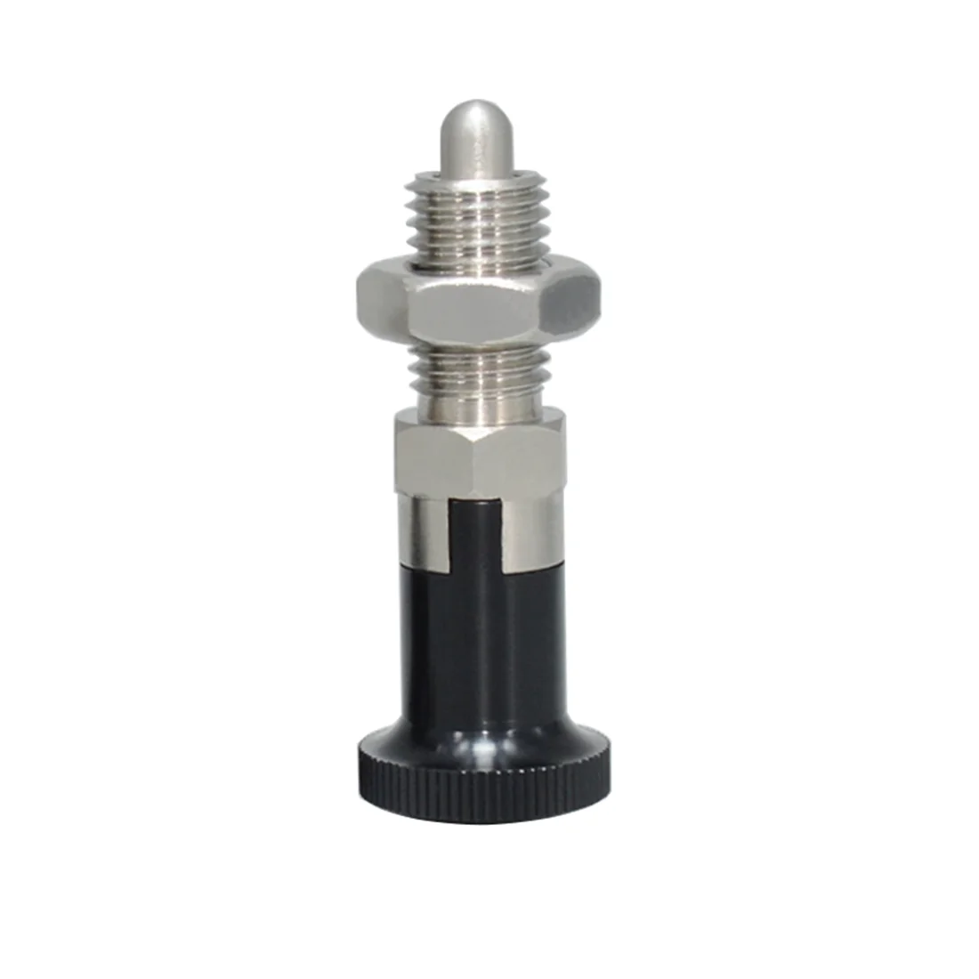 Stainless steel/carbon steel self-locking/reset type knob plunger fine pitch stop pin indexing pin fine pitch screw