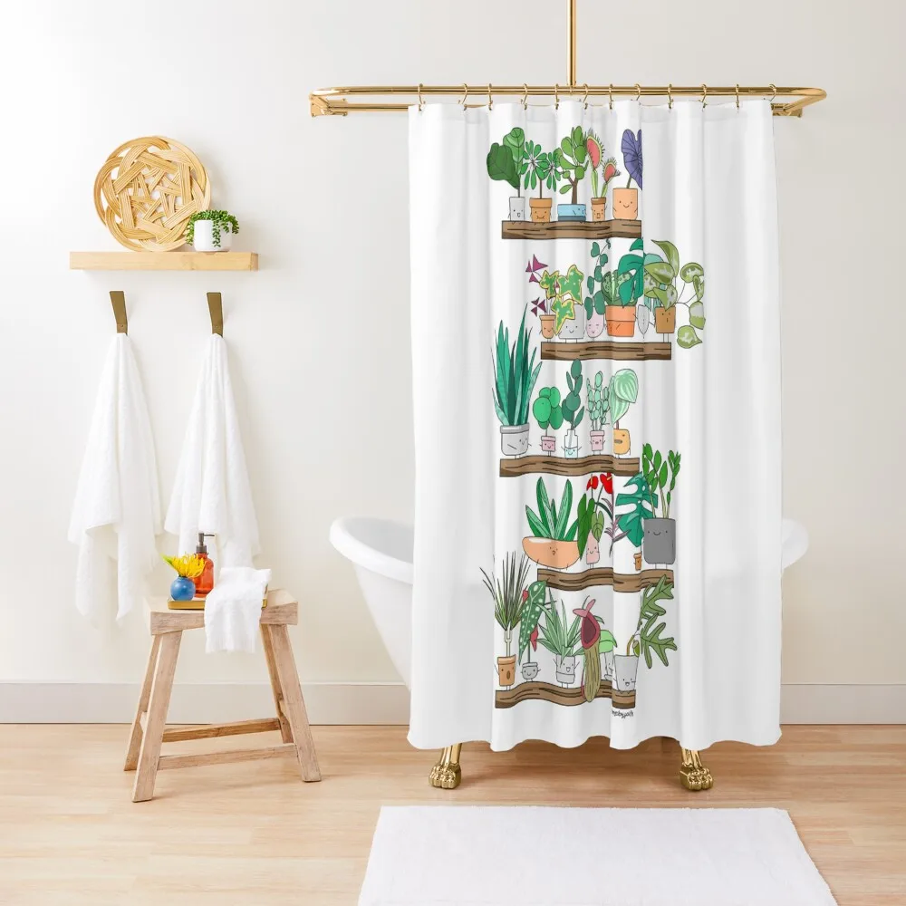 

Plant Shelfie Shower Curtain Bathroom Accessories Bathroom Accessorys Anime Bathroom Waterproof Shower Curtain