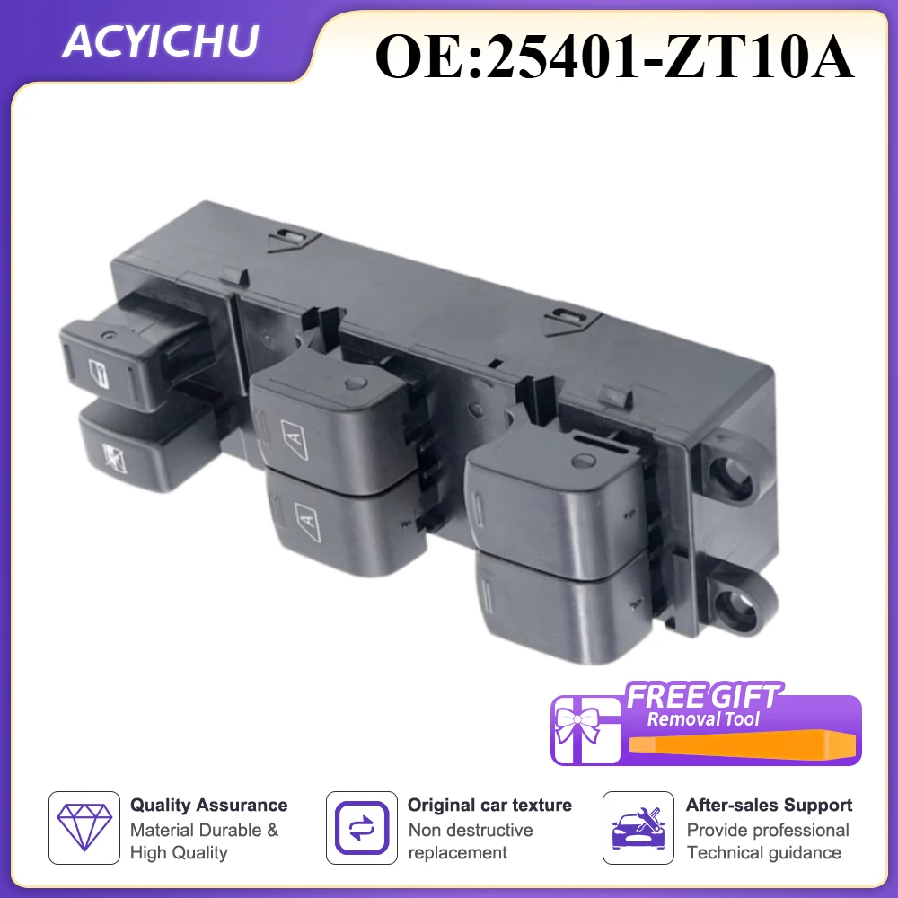 for Nissan Armada 2004-2008 25401-ZT10A Car Master Power Window Switch Control For Titan 2004-2015 For Pathfinder Armada 2004