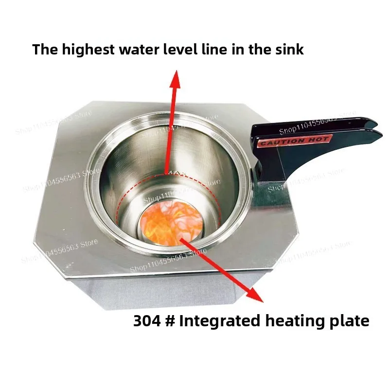 2L Stainless Steel Commercial Sauce Warmer - 110V/220V Chocolate/Cheese Dispenser with Pump (30~85°C)
