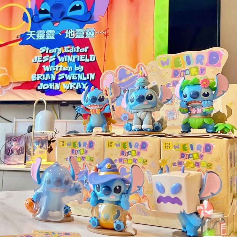 New Toptoy Disney Stitch Funny Diary Series Trendy Play Desktop Ornament Gift For Girl Garage Kit Graduation Gift Collection