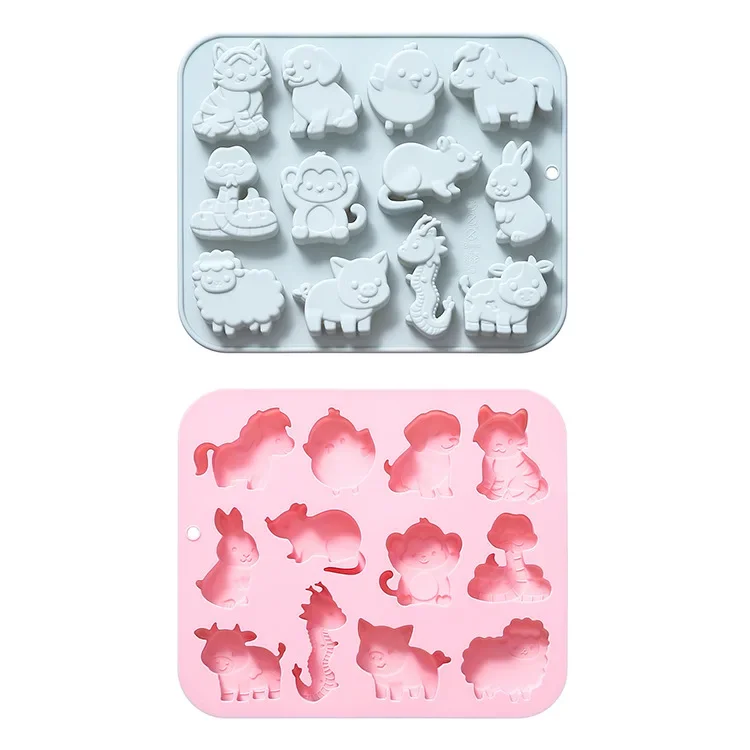 12-hole 12 Zodiac Theme Modeling Silicone Mold Fondant Cake Chocolate Mold Ice Cube Cake Mould Cake Decoration Accessories