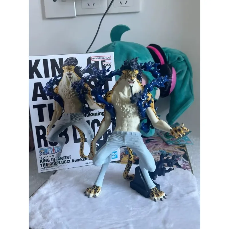 

In stock Genuine Official Anime Figures Banpresto King of Artist One Piece Rob Lucci Figuras Anime Boxed Model