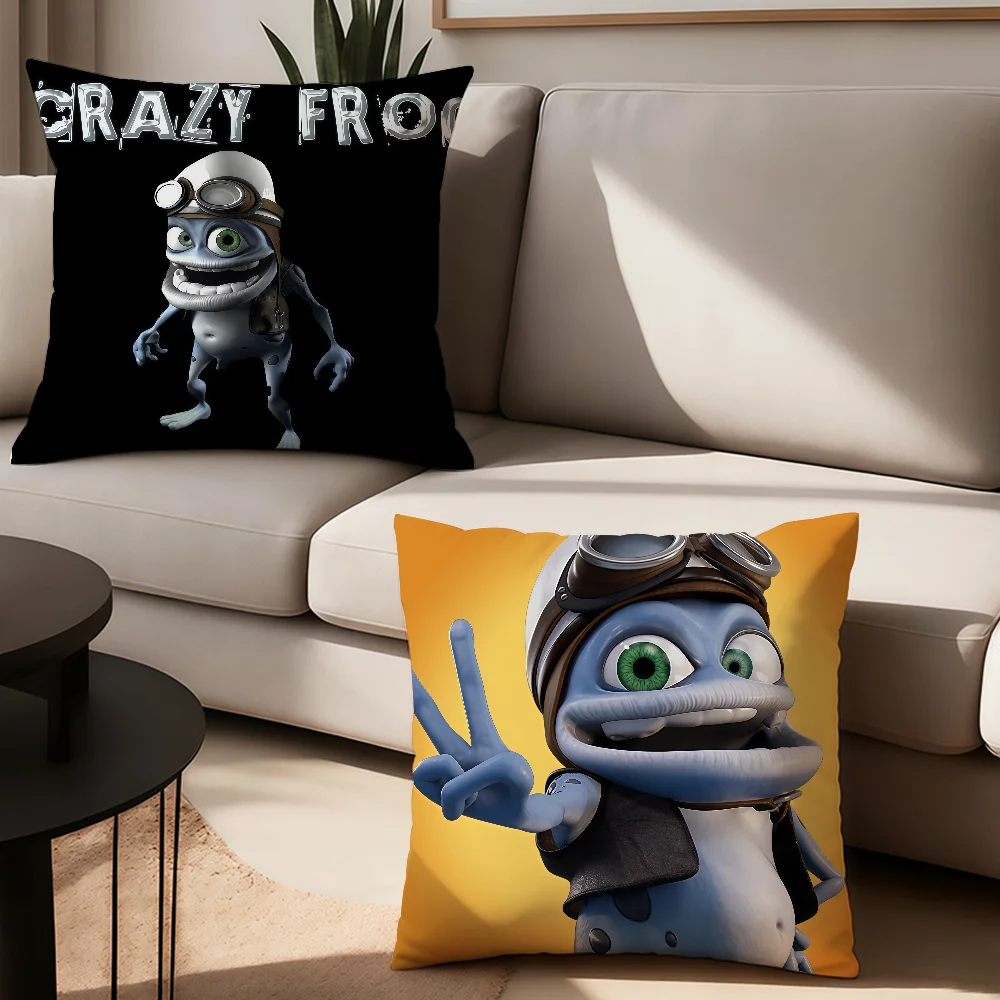 Singer Crazy Frog cushion cover Anti-dustmite Sofa Cushion Decorative Office Cover Lounge Area Indoor & Outdoor Use