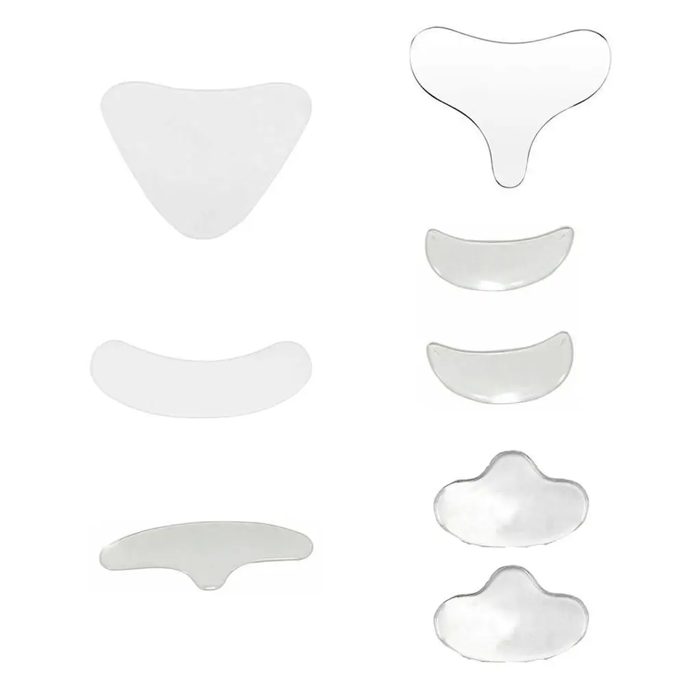 Silicone Anti Rugas Patches para Elevador Peito, Tapes Pads, Necklift, Checklift, Reutilizável, Pele removedor de rugas, Pad Adesivo