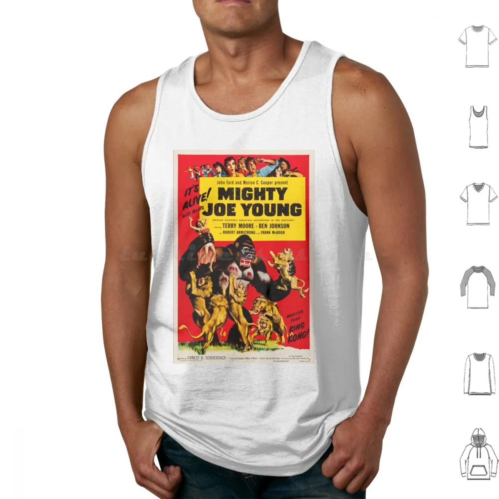 Mighty Joe Young 1953 Film Retro Movie Tank Tops Print Cotton Antique Vintage Retro Old Advertising Ads Art Work Art
