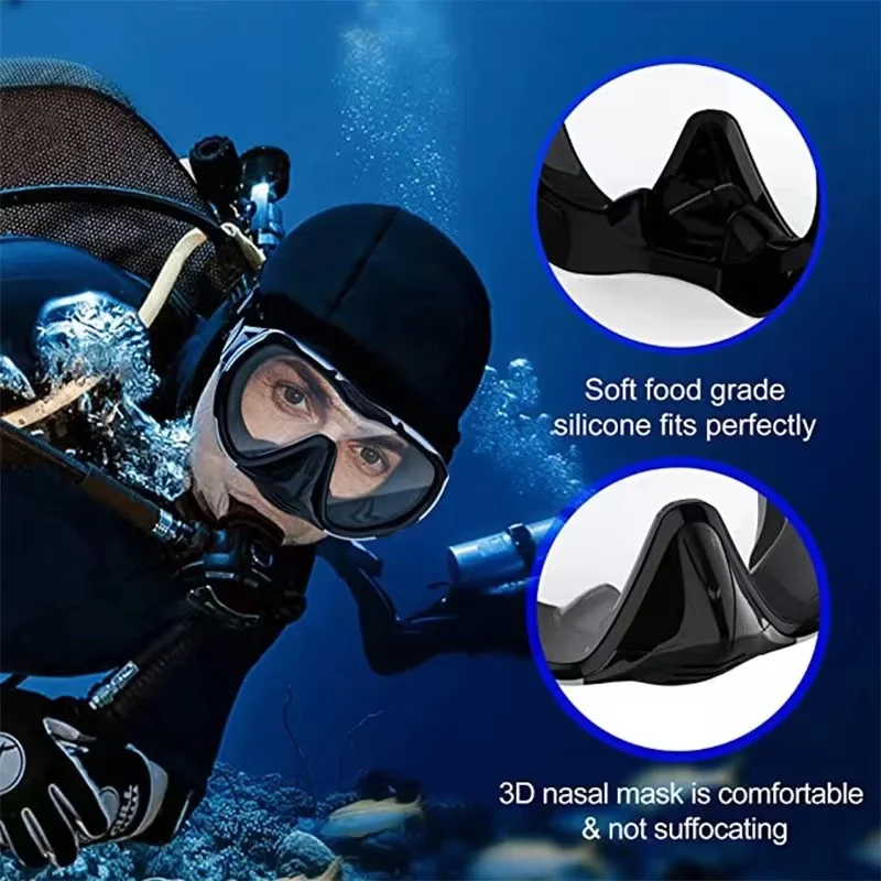 SUN-AEGIS Brand Diving Masks Can Equipped Myopia Mask Glasses big Volume 95cc Scuba Mask Snorkeling Wet Tube