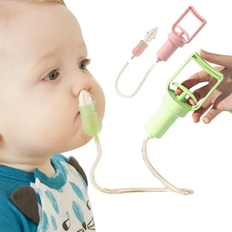 Baby Nasal Aspirator Hand Pump Safe Nose Cleaner For Newborns Toddlers Kids Congestion Relief Mucus Remover Nose Suction Device