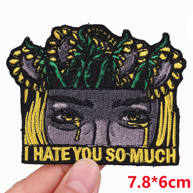 Jackets Embroidered Patches DIY Flame Bat/Horror Punk Patch Iron On Patches For Clothing thermoadhesive Patches On Clothes DIY