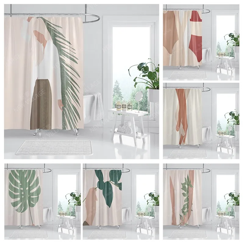 Waterproof fabric shower curtains Bathroom curtain accessories Bath curtain shower 180x200cm 240*200 modern boho Nordic decor