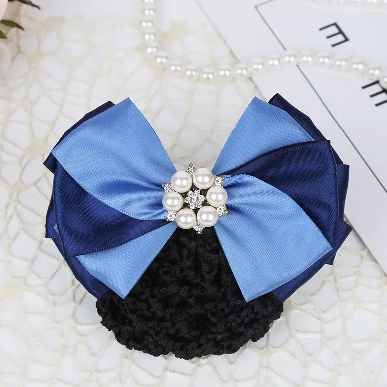 i-Remiel Hair Clip Stylish Floral Lace Satin Bowknot Bow Bun Net Snood Jewelry Hair Headdress Hair Clips For Women Women Lady