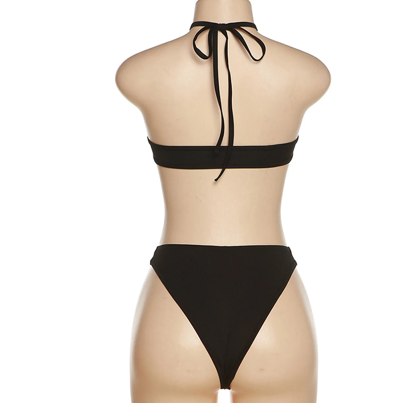 مثير البسيطة ثونغ مايكرو البيكينيات مجموعات النساء مثير التباين اللون شبكة سترة مثير حزمة الورك ملخصات ثونغ مجموعات الاستحمام مجموعة ملابس السباحة #4