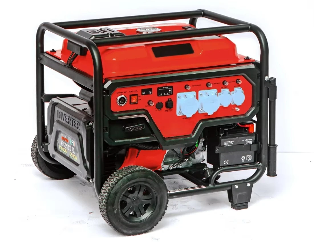 Bison Supplying Recoil Start 220V 194F Single Phrase 18Hp 9.0Kva 9000W Portable Generator With Wheels