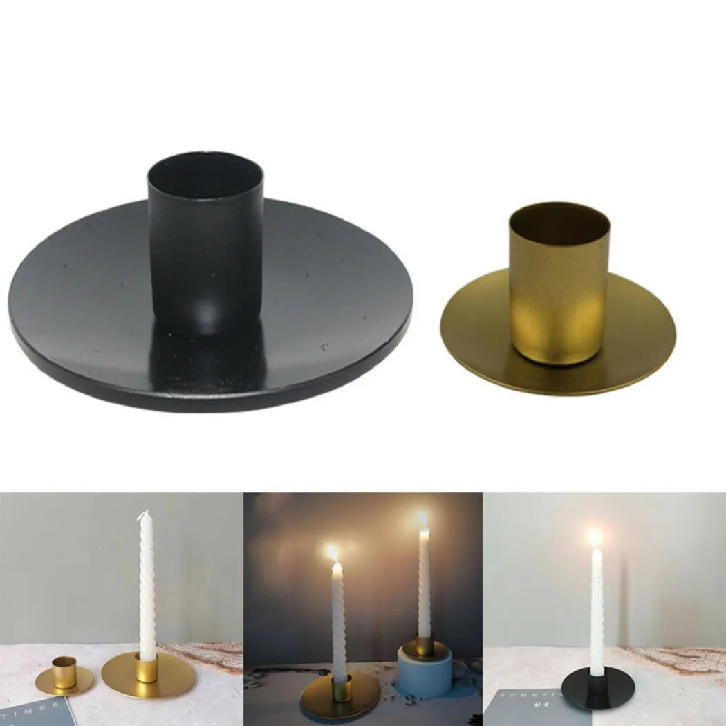 1pcs Candle Holder Metal Candlestick Desktop Decor Wedding Party Festival Candelabra 7*3*2.7cm 10*3*2.7cm Home Suplies