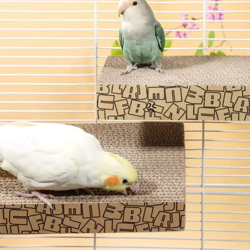 Verdickte Pappe für Papageien: Schnabeltrimm- und Kauplatte zur Stressreduzierung, Kletterspielzeug für Vogelkäfige – Detail 5