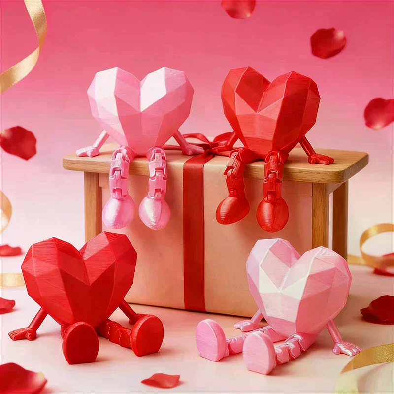 2026 Valentine's Day Heart Joint Miniature Figurine Doll Happy Valentine's Day Party Decor For Home Creative Valentine Love Gift
