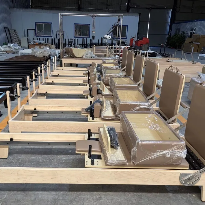 High Quality Gym Commercial Reformer Machine Certified Equipment Studio Oak Maple Wood Reformer