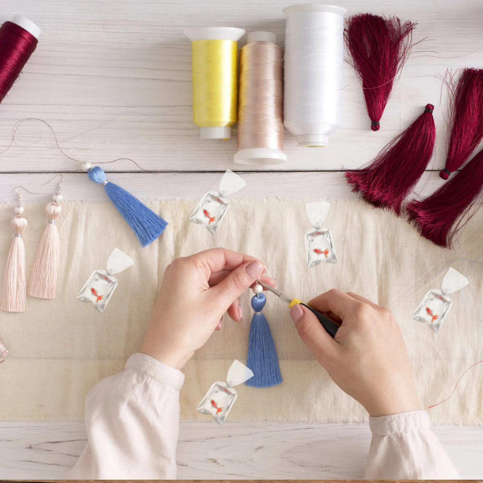 

10Pcs Resin Goldfish Charms Jewelry Making Pendants Earrings Bracelets Keychains DIY Craft Supplies DIY Charms