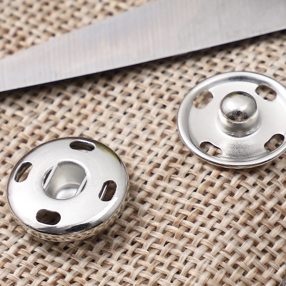 

100 Pcs Metal Buckles for Clothes Button Fasteners Sew Snap Shirt Dark Grey Jean Buttons Coat Clip