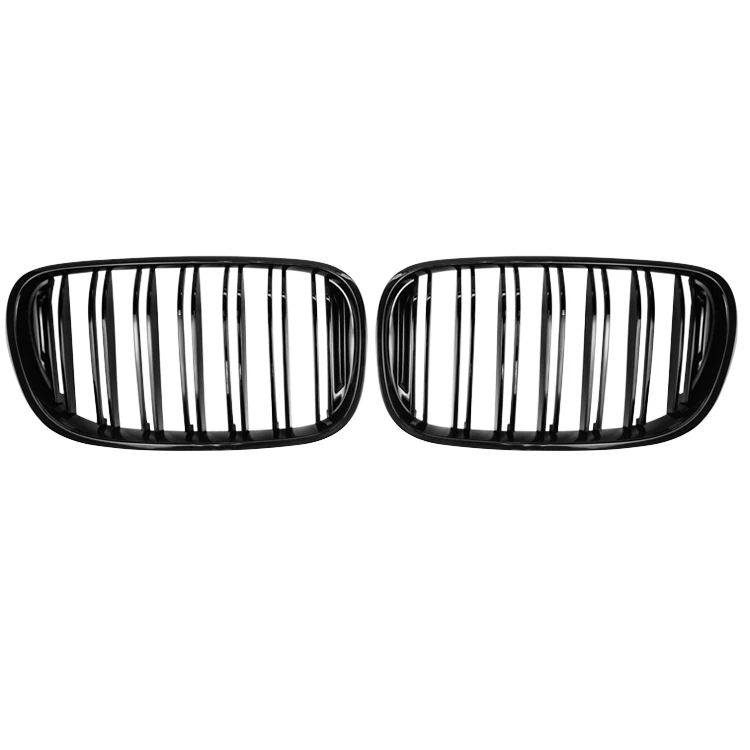 

Double-slat Grille Carbon Fiber Gloss Black Front Bumper Grille for BMW 7 Series G11 G12 Grille 2015 - 2023