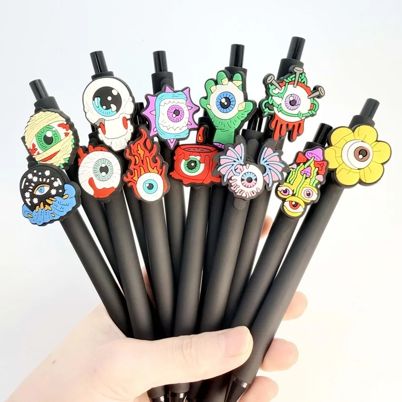 20/30pcs  A creative, simple, and cute Halloween-themed funny eye-shaped festival outfit, featuring a retractable ballpoint pen