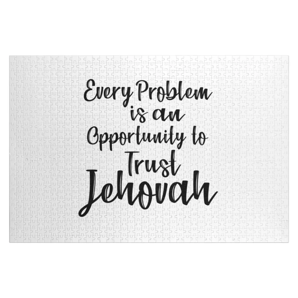 

Trust Jehovah Message JW Jehovah's Ministry Idea Jigsaw Puzzle For Children Baby Toy Wooden Name Custom Personalized Puzzle