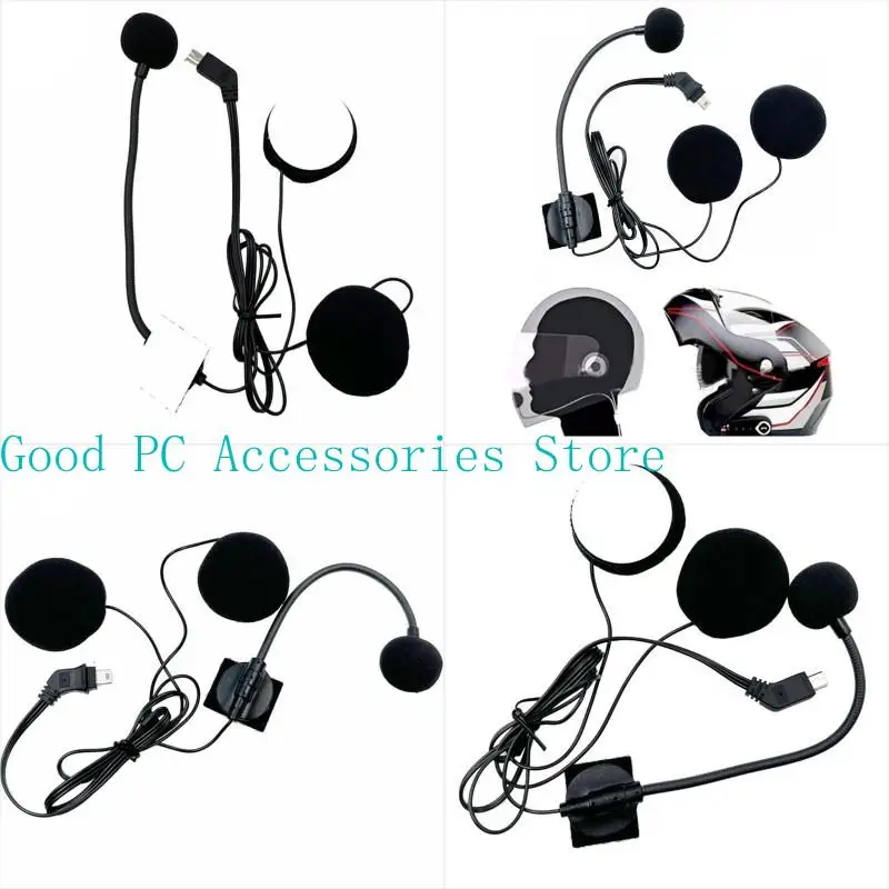 R53C Helm Setengah Helm Motor Earphone Headphone Helm Intercom Helm