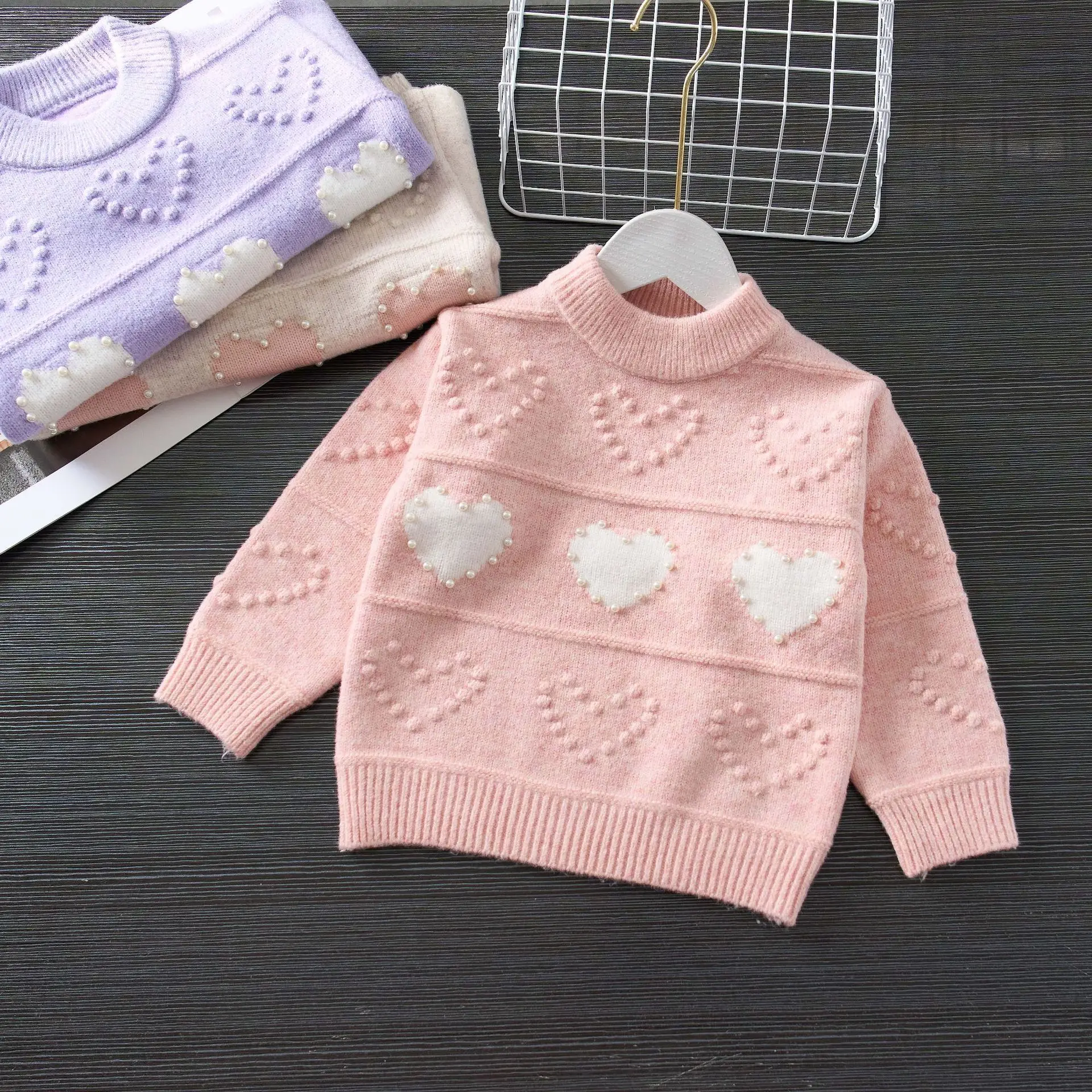 

Girls Sweaters Autumn Winter Children Woolen Jersey Clothing Tops For Baby Girl Knitted Outerwear Kids Pullover Sweater Spring 9