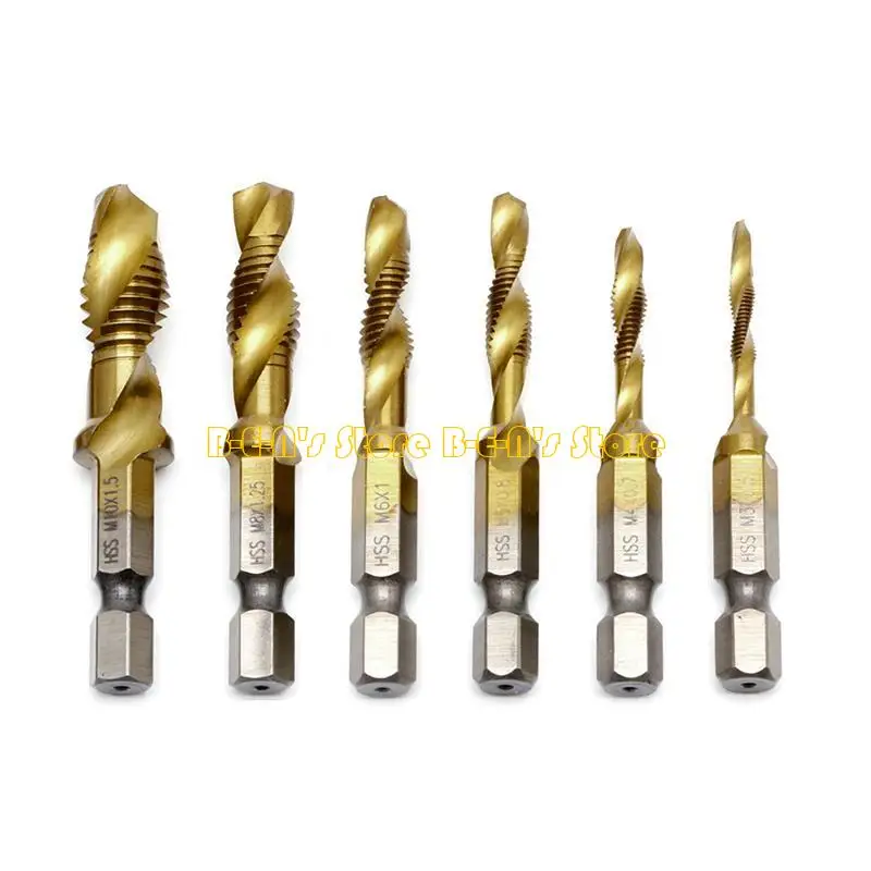 Y1AD 1PC Shank M3-M10 for Titanium Plated HSS Hand Screw Thread Metric Tap Drill
