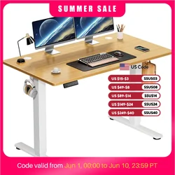 JHK Electric Standing Desk Height Adjustable 40x24 Inch Stand Up Sit Stand Computer Desk Workstation Ergonomic Work Table