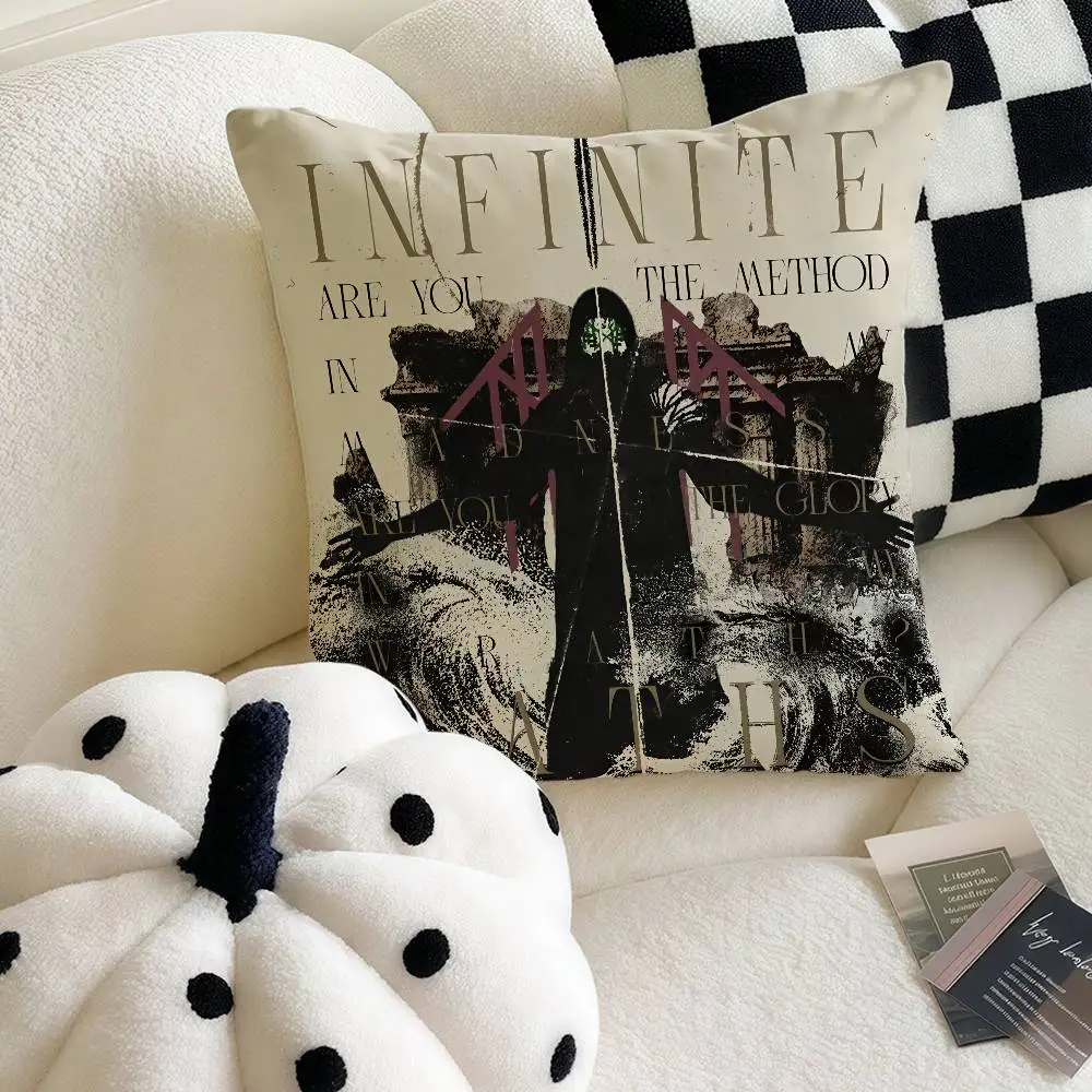 

ROCK S-Sleep T-Tokens Band Pillow Case Luxury Double-sided For Car Pillows 45x45 Cushions Cover Home And Decoration Sofa Pillowc