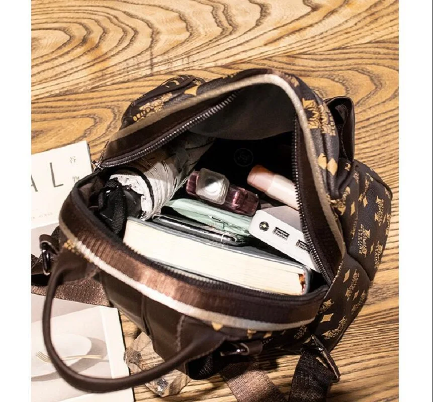 Women Fashion Luxury Large Capacity Travel Backpack High Quality Soft Leather Shoulder Bags Ladies Casual Crossbody Bag Totes
