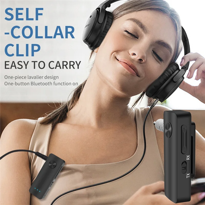 B92B-Bluetooth 5.3 Transmitter Receiver Adapter Wireless Audio For Car Music Headphone Speaker 3.5Mm Jack AUX Audio Adapter