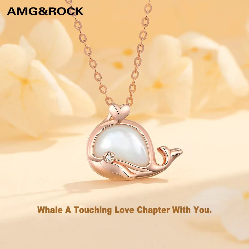 AMGROCK Beautiful and Fashionable, This Life Has You, Whale Pendant Necklace for Women, Perfect HolidayGift for Girls