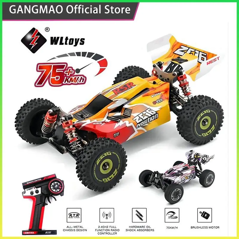 

WLtoys 144010 144016 75KM/H 2.4G RC Car Brushless 4WD Electric High Speed Off-Road Remote Control Drift Toys for Children Racing